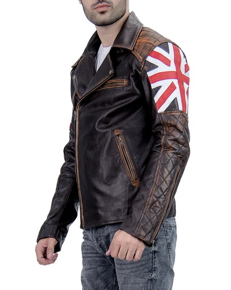 Buy British Flag Leather Jacket