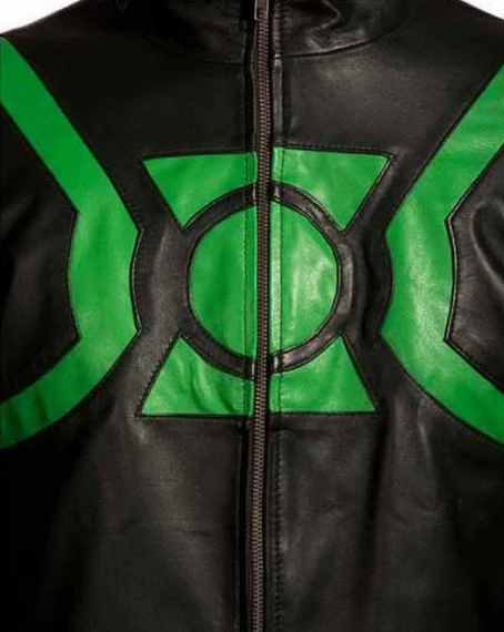 Justice League Green Lantern Hal Jordan Logo Green Bomber Jacket
