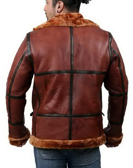 Buy Shearling Bomber Leather Jacket