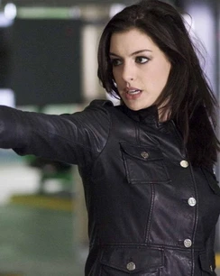 Get Smart Agent 99 Anne Hathaway Black Leather Jacket