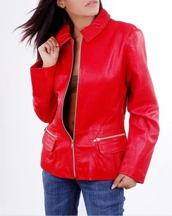 Bomber Leather Jacket for women