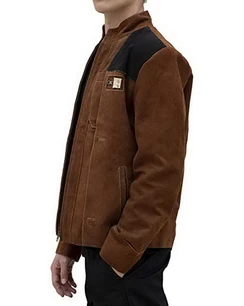 Mens Han Solo Brown Suede Leather Jacket