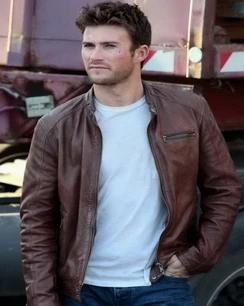 Overdrive Scott Eastwood Brown Leather Jacket