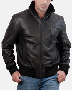 Rolph Leather Bomber Jacket