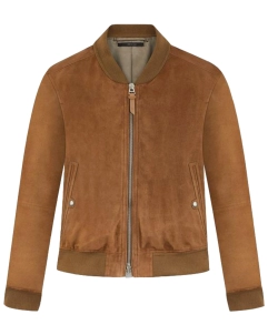  Buttery Suede Bomber Blouson