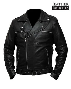 The Walking Dead Negan Black Motorcycle Jacket