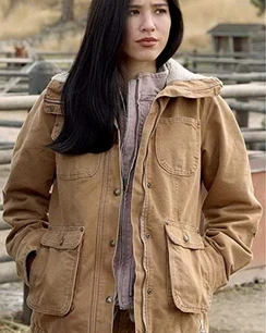 Kelsey Asbille TV Series Yellowstone Brown Jacket