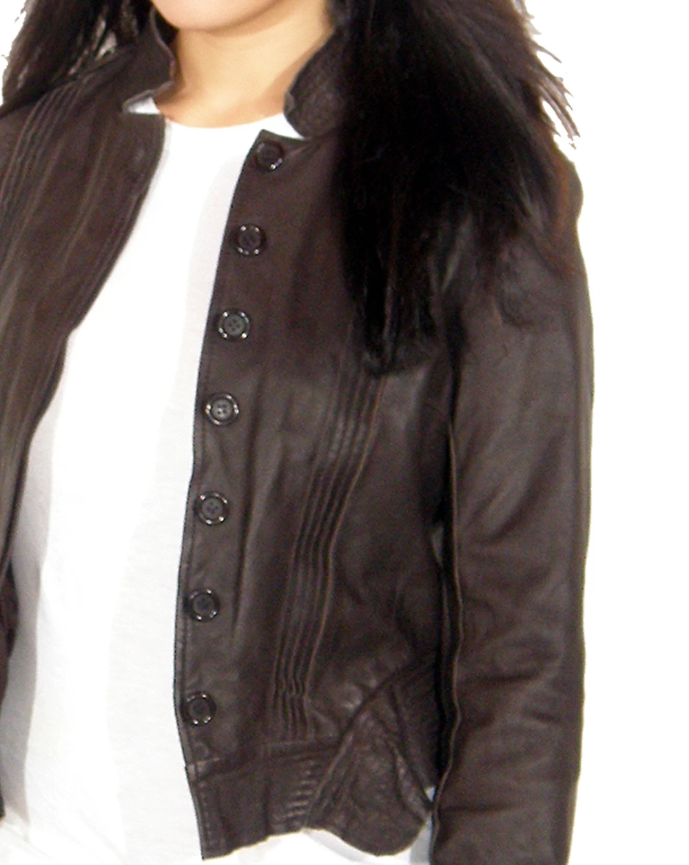 Dark Brown Washed Leather Jacket