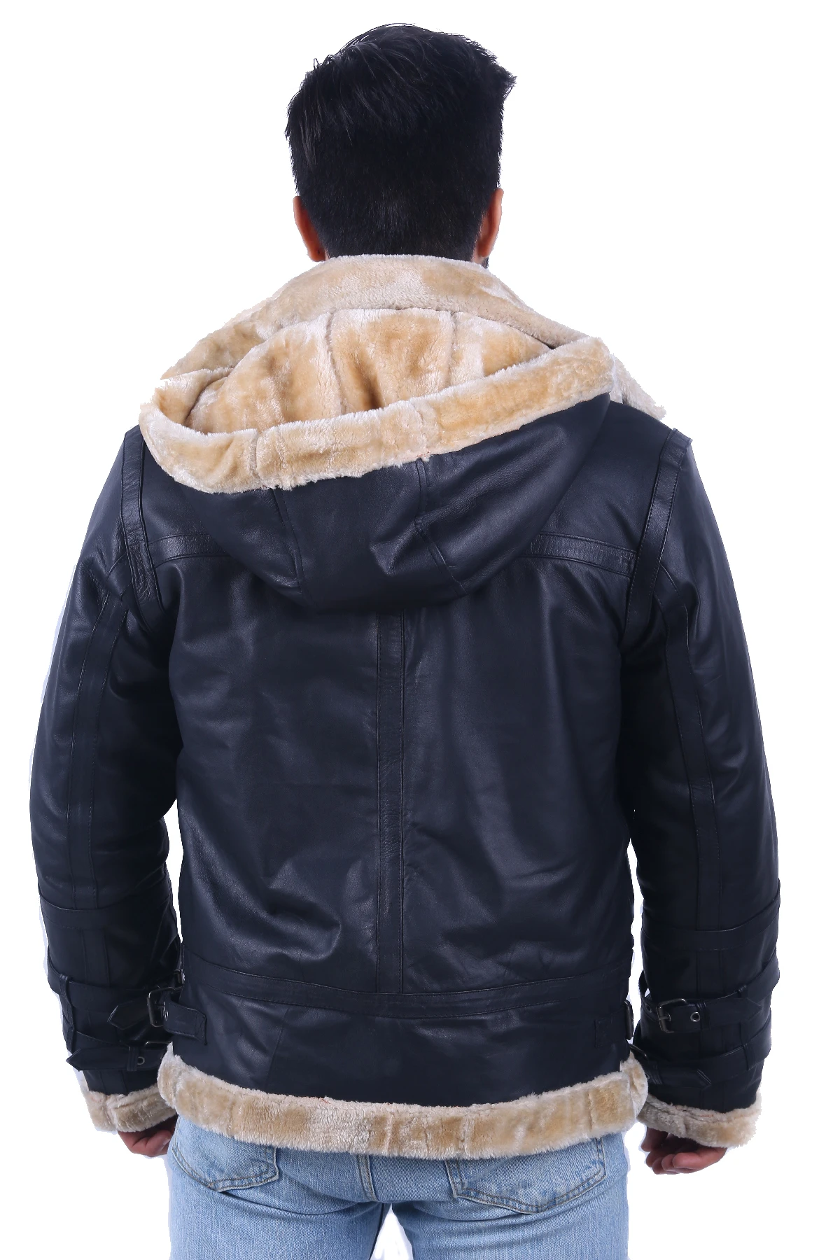 B3 Royal Air Force Hoodie Leather Jacket