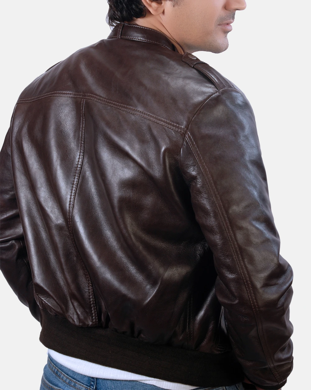 Tumbled Leather Moto Jacket