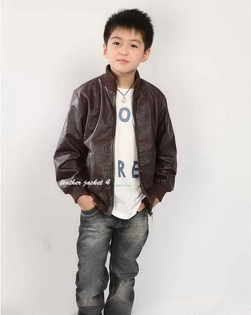Boy kids leather jacket