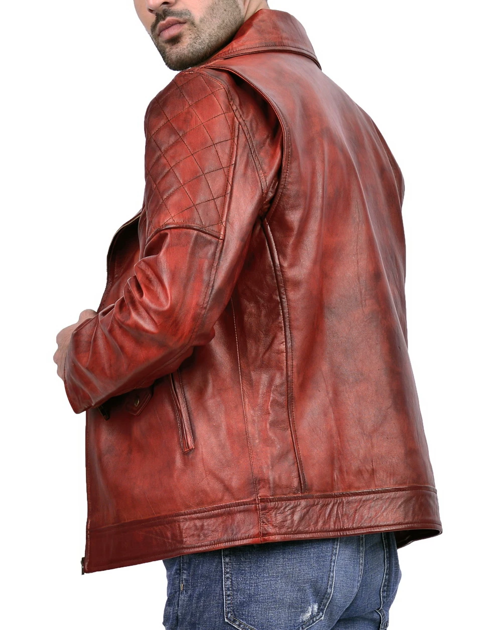 Brown Biker Leather Jackets for Mens
