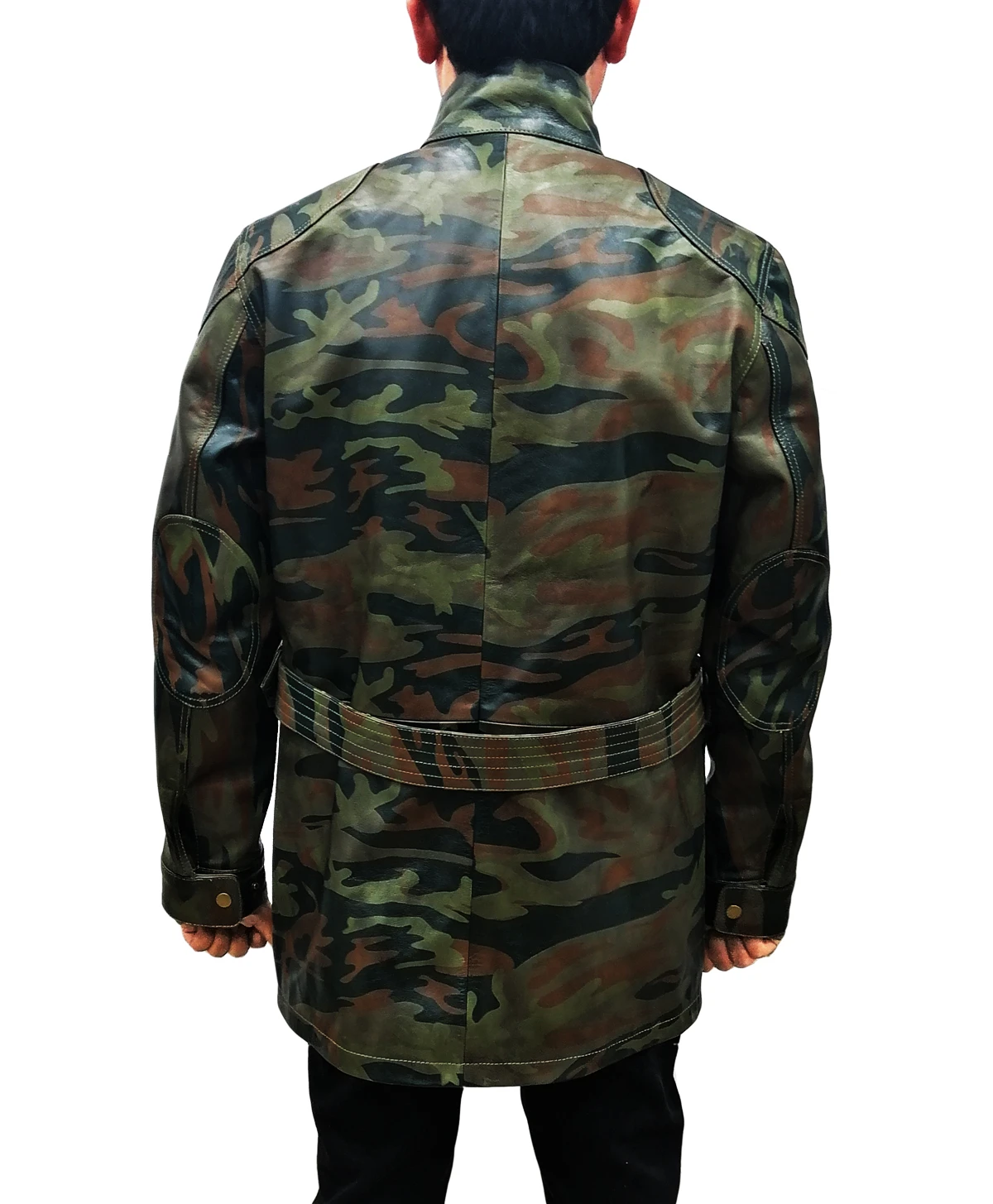 Camouflage Panther Leather Jacket