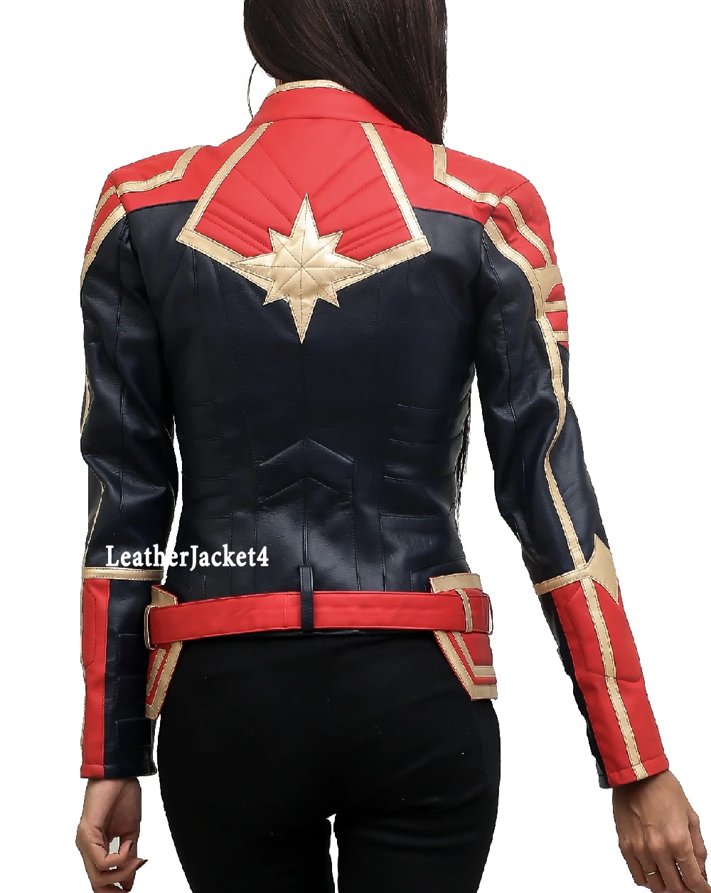 Her Universe Marvel Captain Marvel Star Girls Sheep Leather Jacket