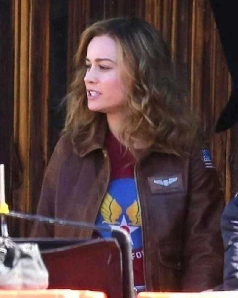 Captain Marvel Brie Larson Flight Bomber Jacket
