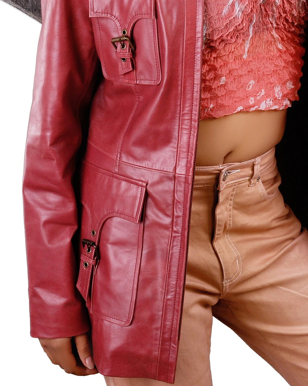 Leather Long Jacket for Women