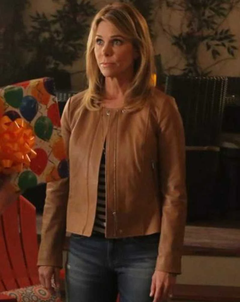 Cheryl Hines Son of Zorn Leather Jacket