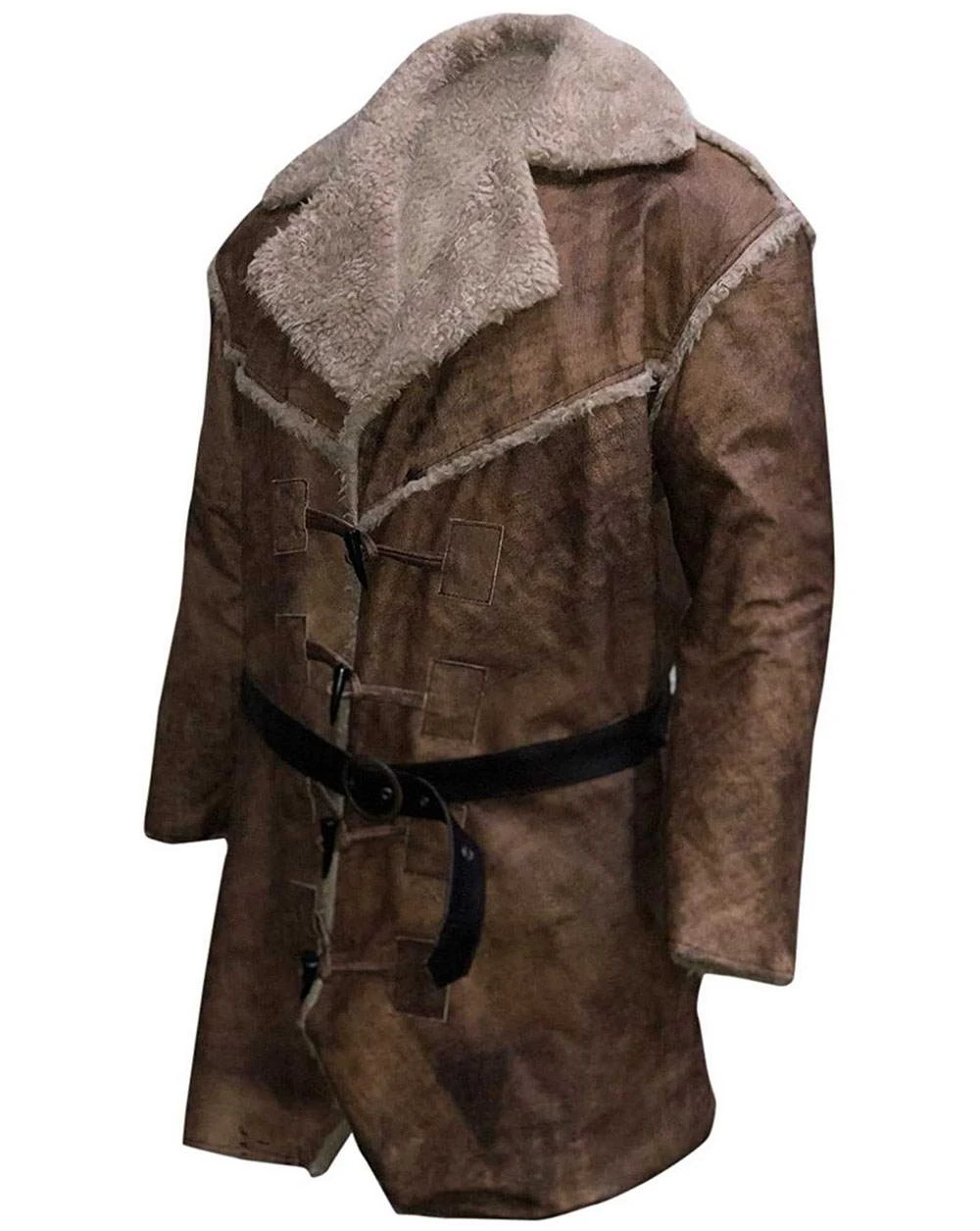 Hell On Wheels Shearling Leather Winter Coat