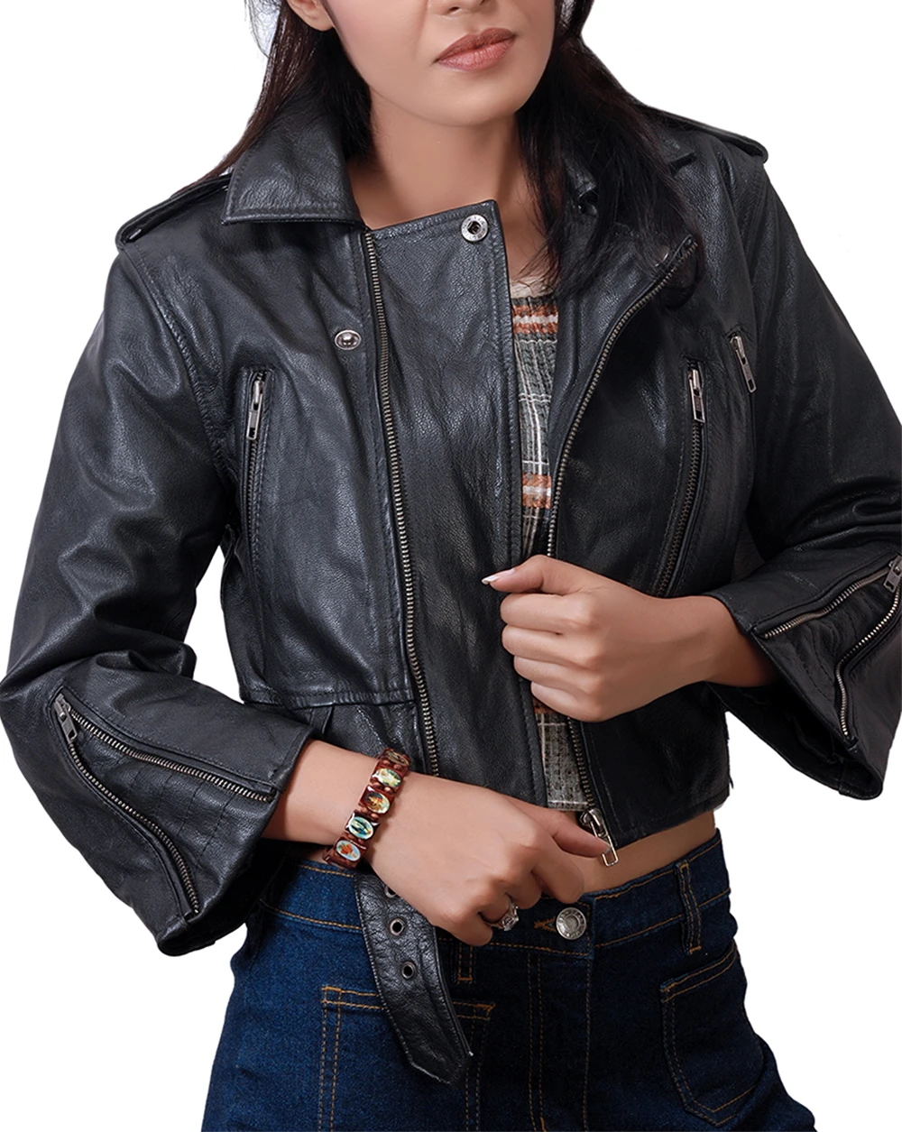 Women Goatskin Leather Jacket