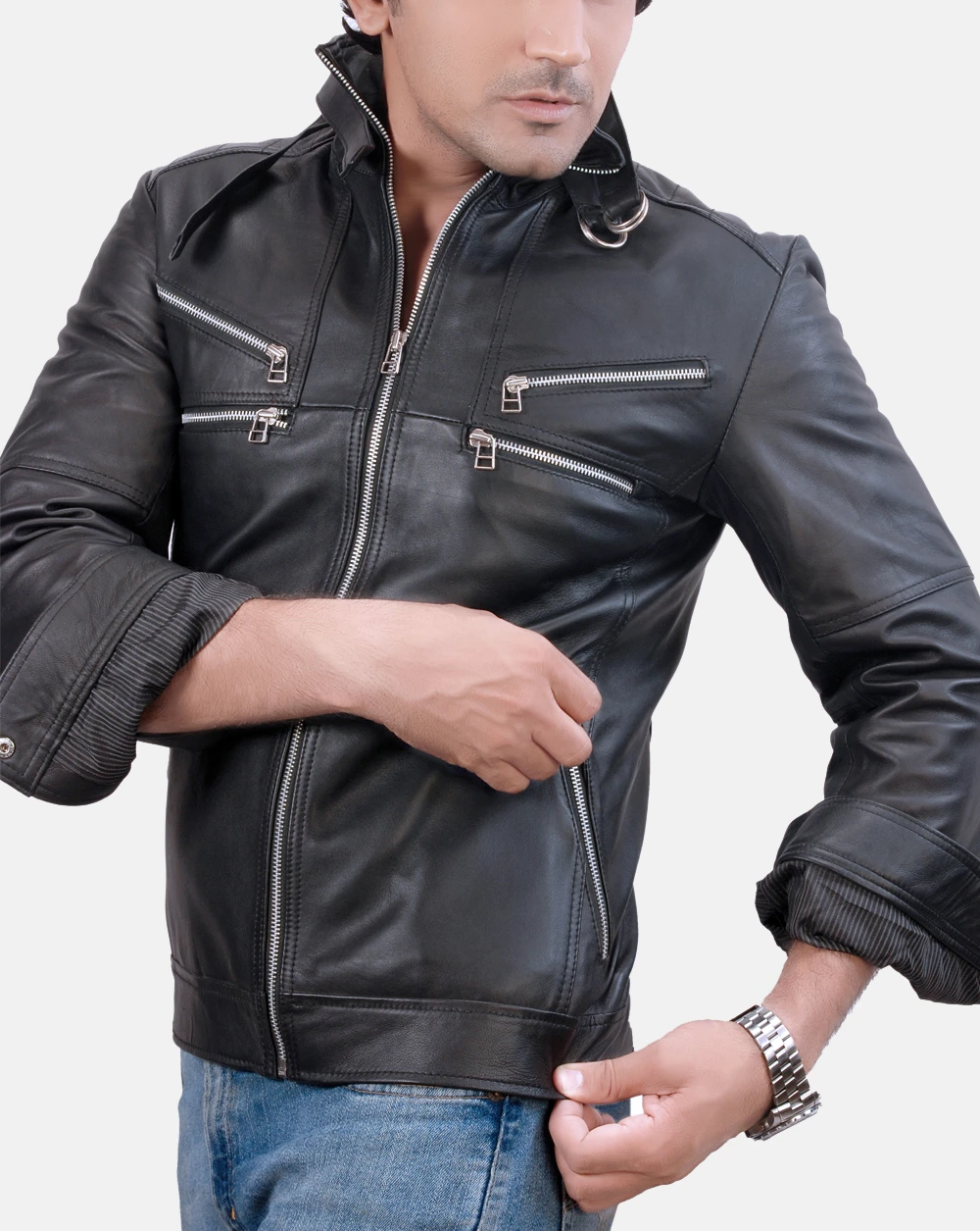 Dior light weight bomber leather jacket
