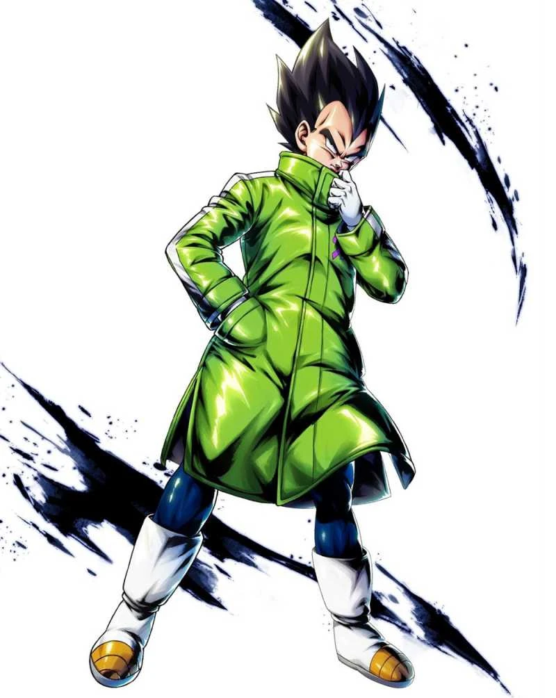 Dragon Ball Super Broly Vegeta Sab Green Leather Coat