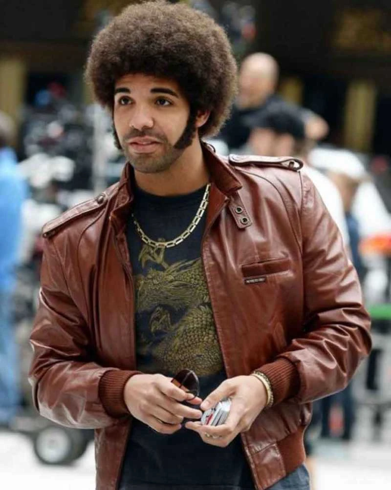 Drake Anchorman 2 The Legend Continues Aubrey Graham Leather Jacket