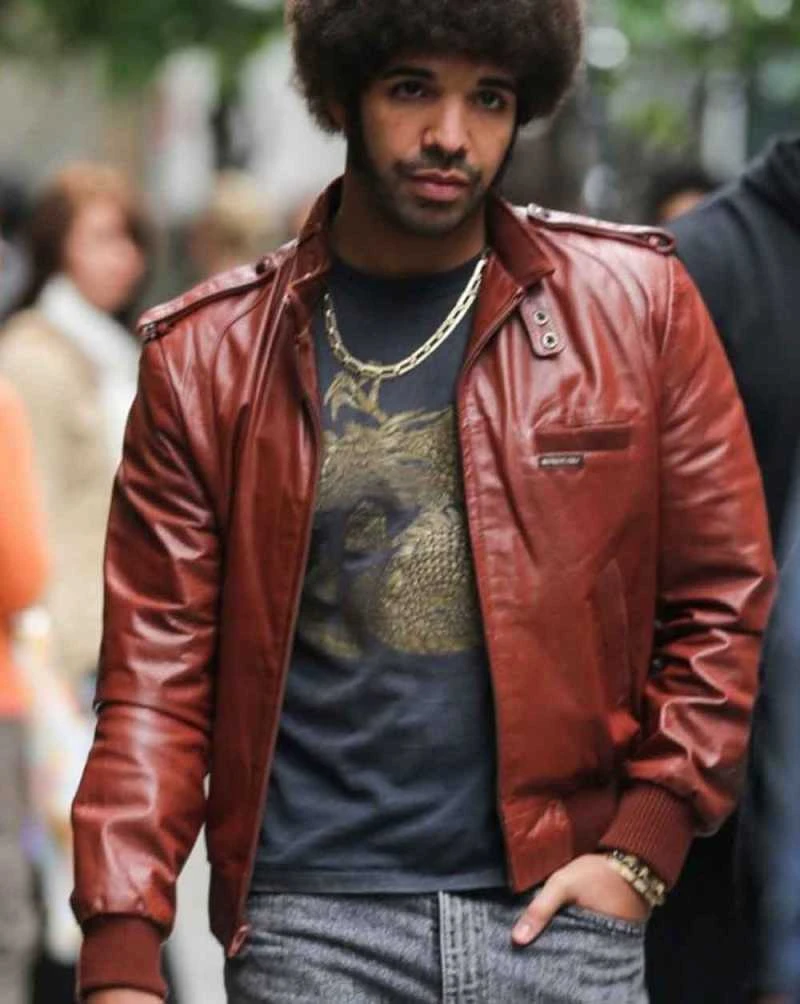Drake Anchorman 2 The Legend Continues Aubrey Graham Leather Jacket