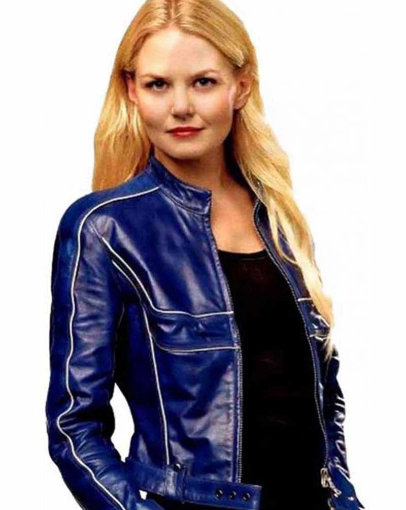Emma Swan Blue Leather Jacket
