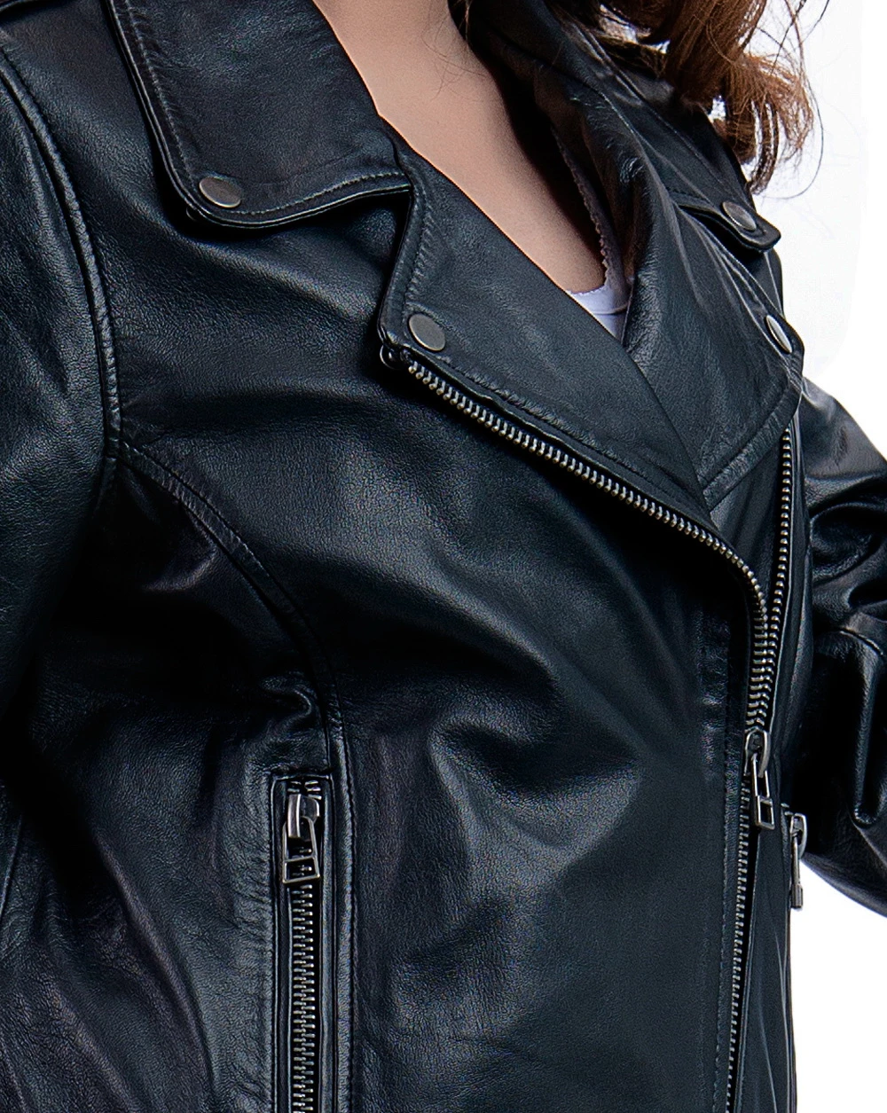 Femme Noir Leather Jacket Biker For Women