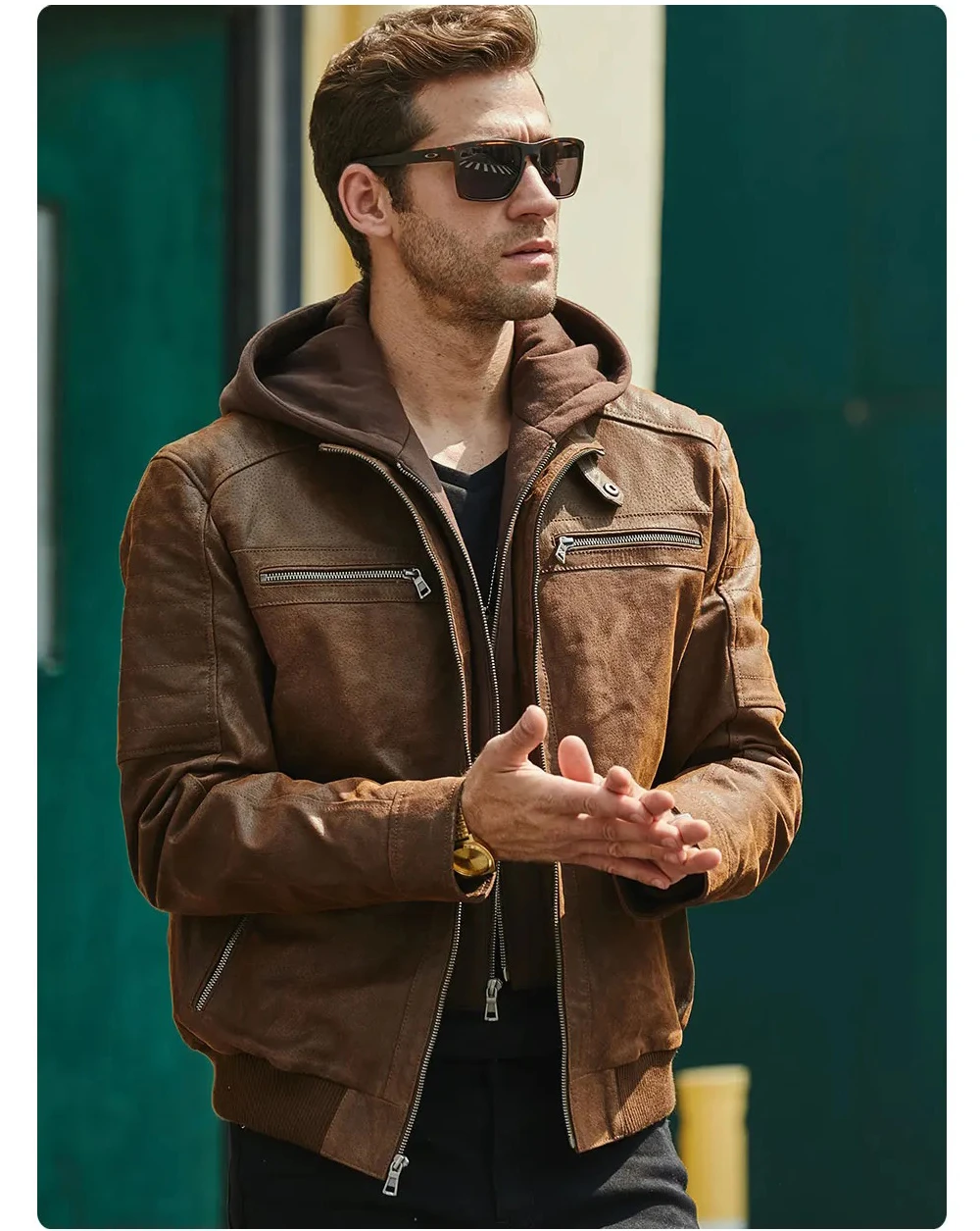 
FLAVOR New Men's Leather Jacket