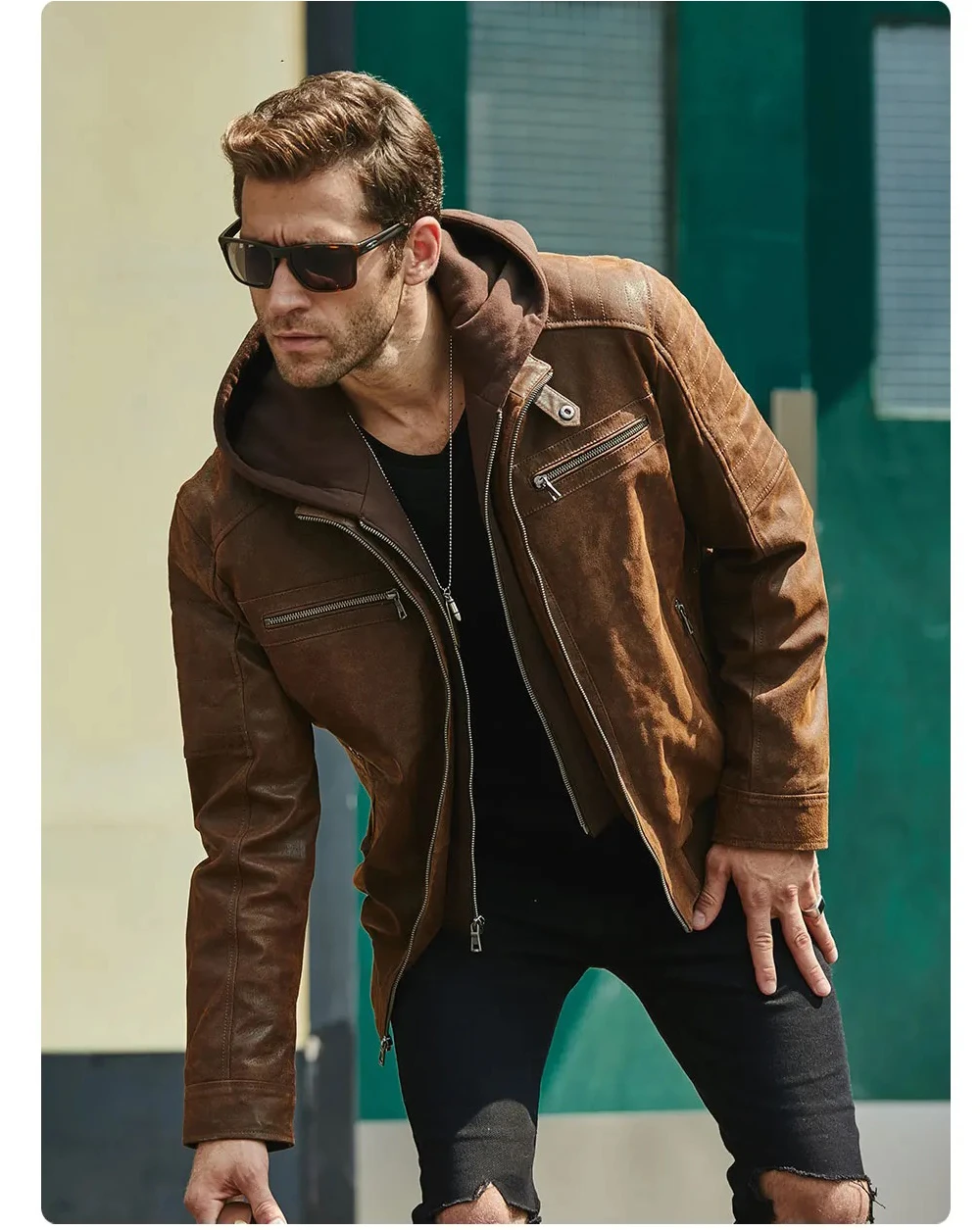 Buy Retro Brown Leather Jacket