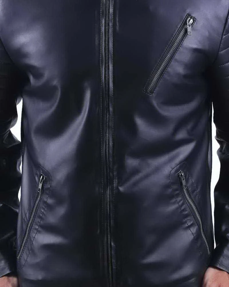 Men's biker leather jacket