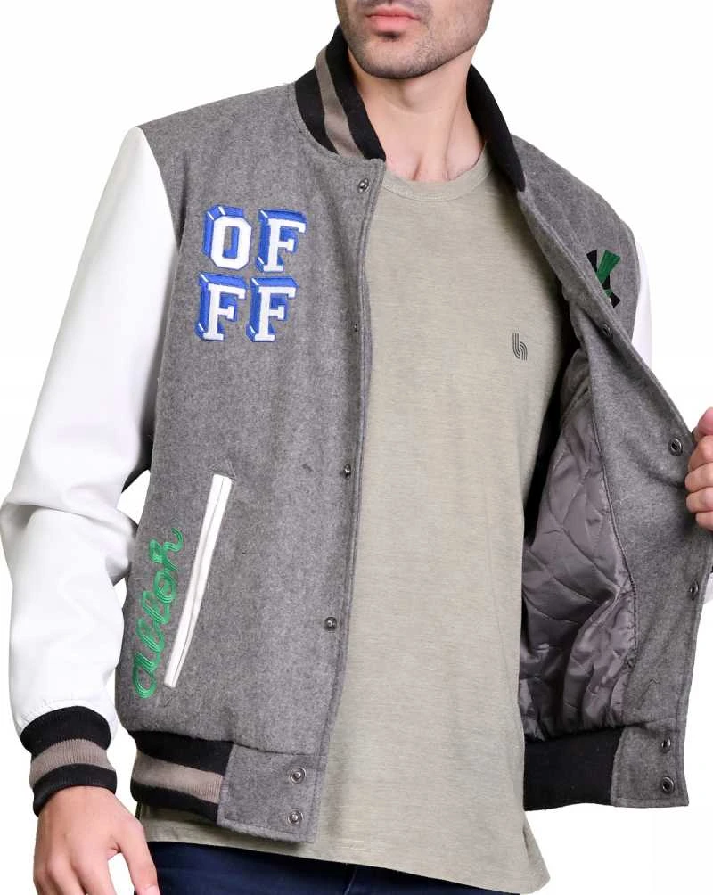 Jeff Bezos Gray Varsity Jacket