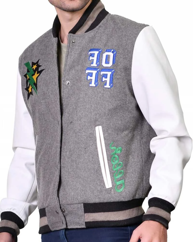 Jeff Bezos Gray Varsity Jacket