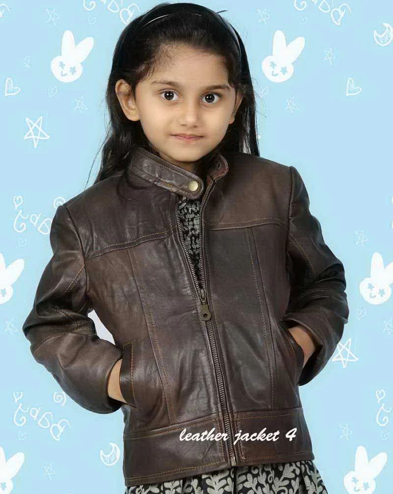 Kiddie leather jacket for girls