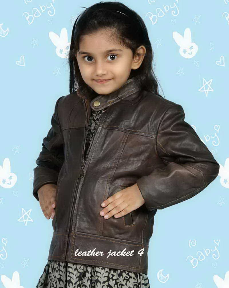 Kiddie leather jacket for girls