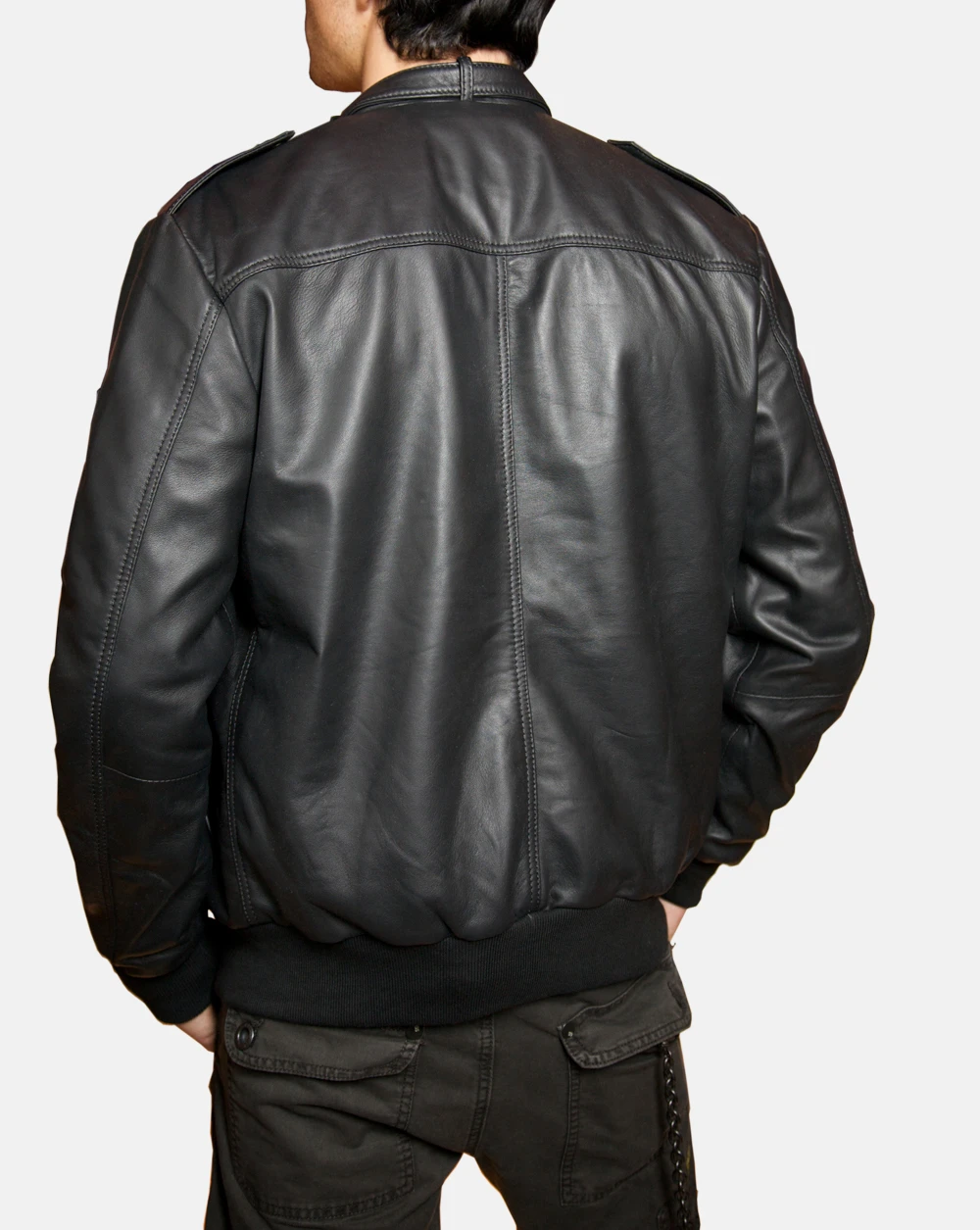 Full grain lambskin leather jacket