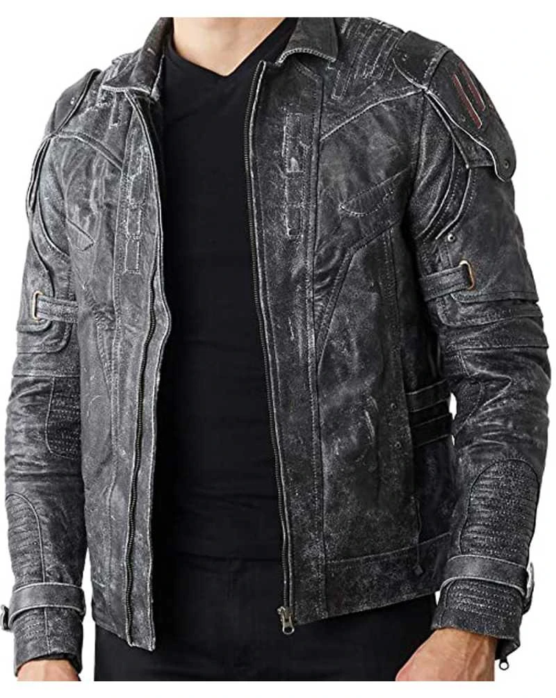Mens AutoBot Shield Leather Jacket
