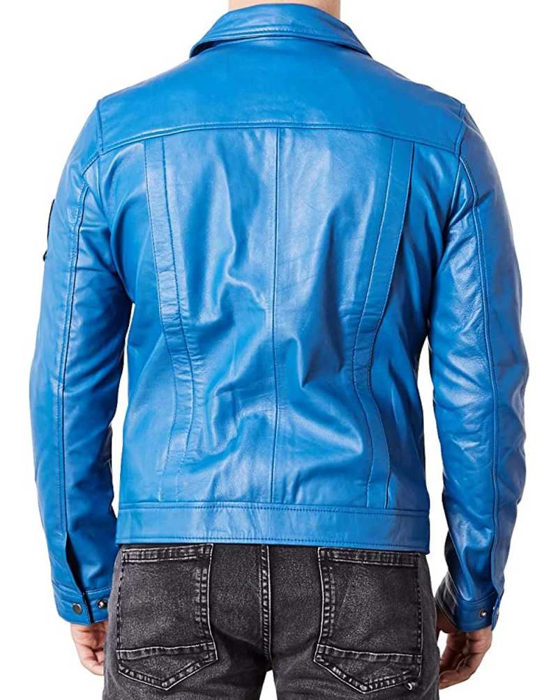 Mens Future Trunks Capsule Corp Leather Jacket