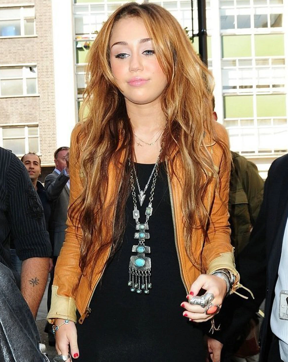 Miley Cyrus BBC Beauty Brown Leather Jacket