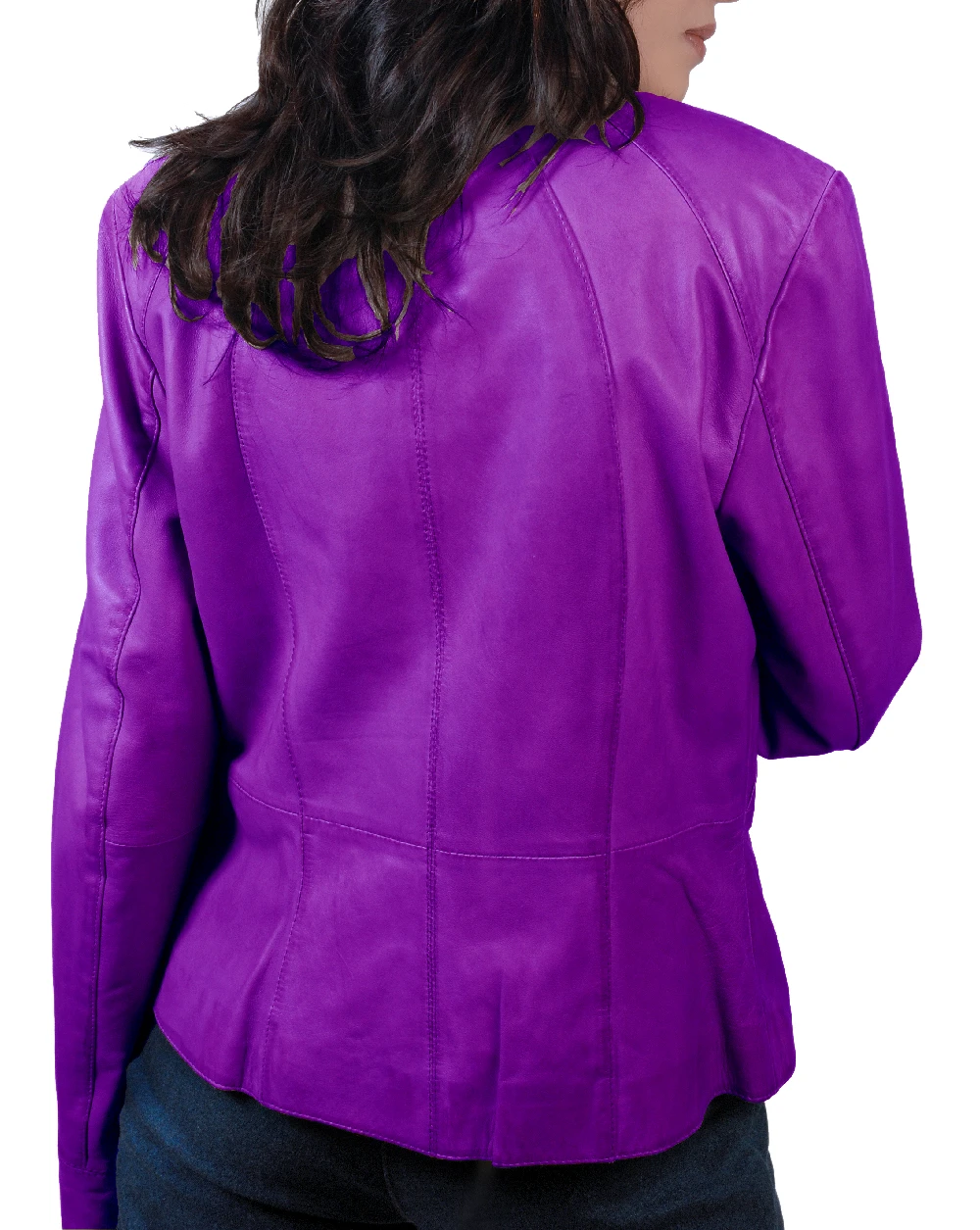 Purple Womens Leather Jacket