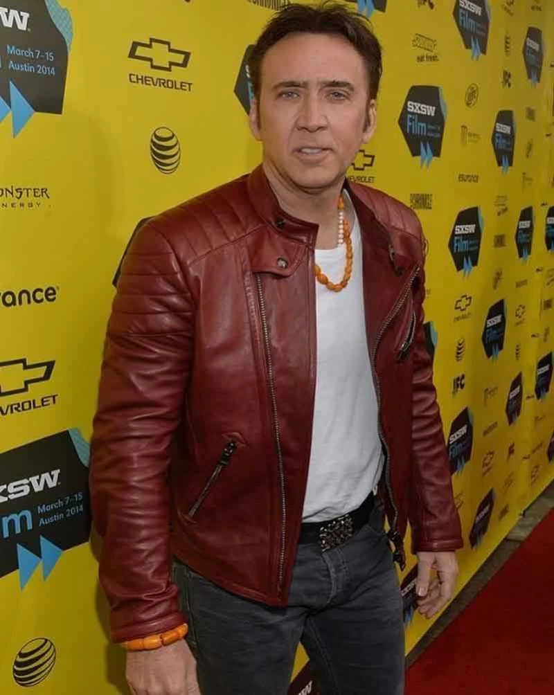 Nicolas Cage Joe Movie Brown Leather Jacket