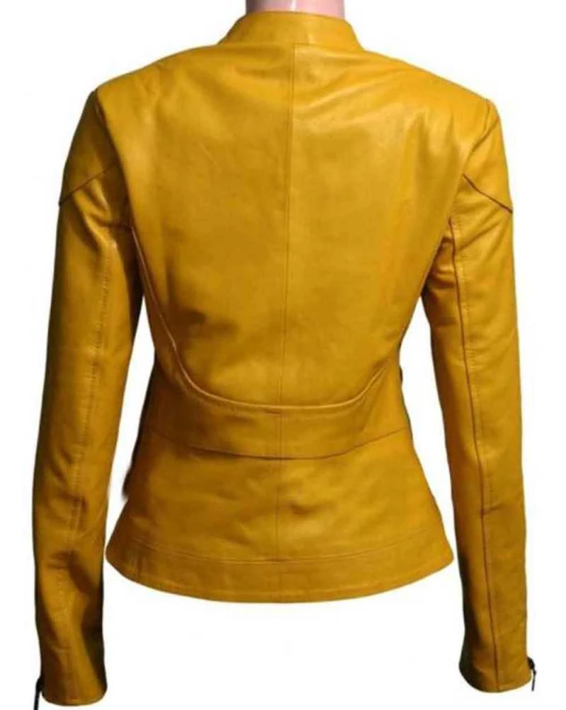Ninja Turtles Megan Fox &quot;April O'Neil&quot; Yellow Leather Jacket