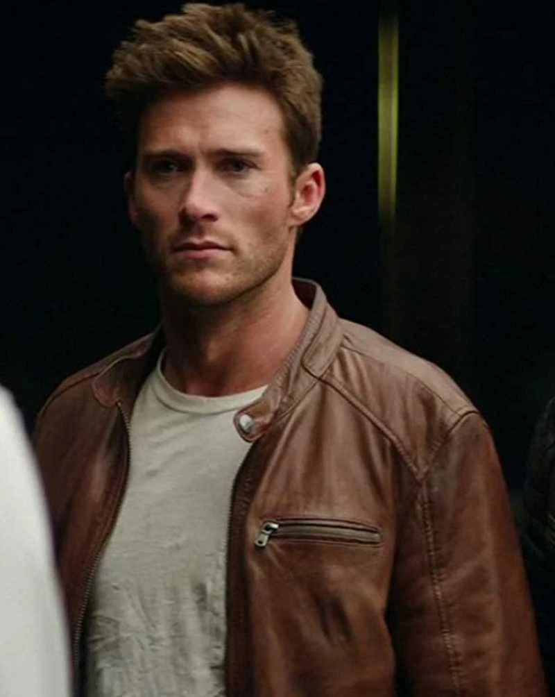 Overdrive Scott Eastwood Brown Leather Jacket