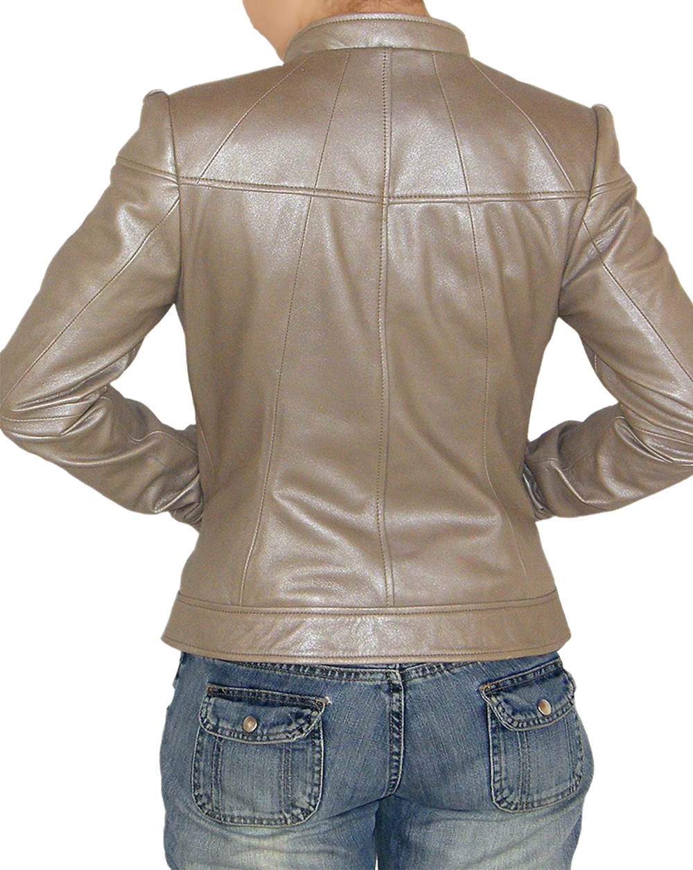 Metallic Leather Jacket