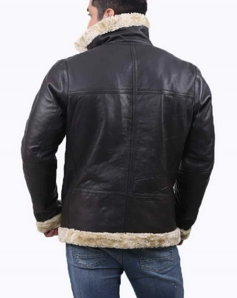 Faux Fur Shearling Leather Jacket