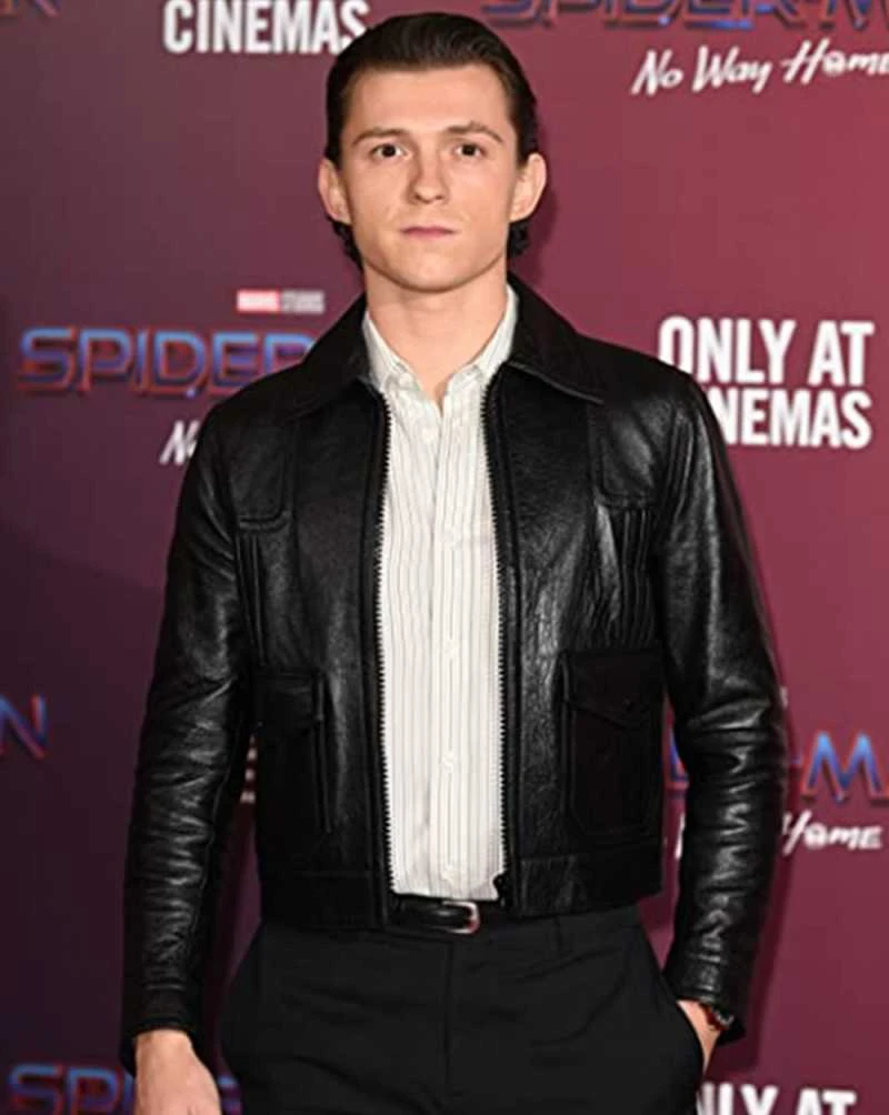 Spider Man No Way Home Movie Event Tom Holland Leather Jacket