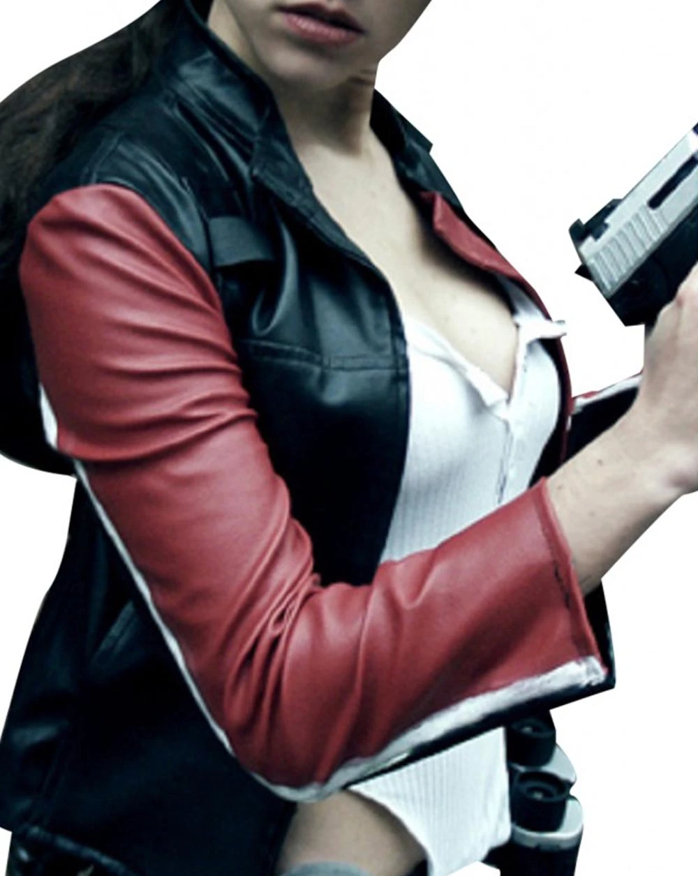 Tomb Raider Legend Lara Croft Black &amp; Red Leather Jacket