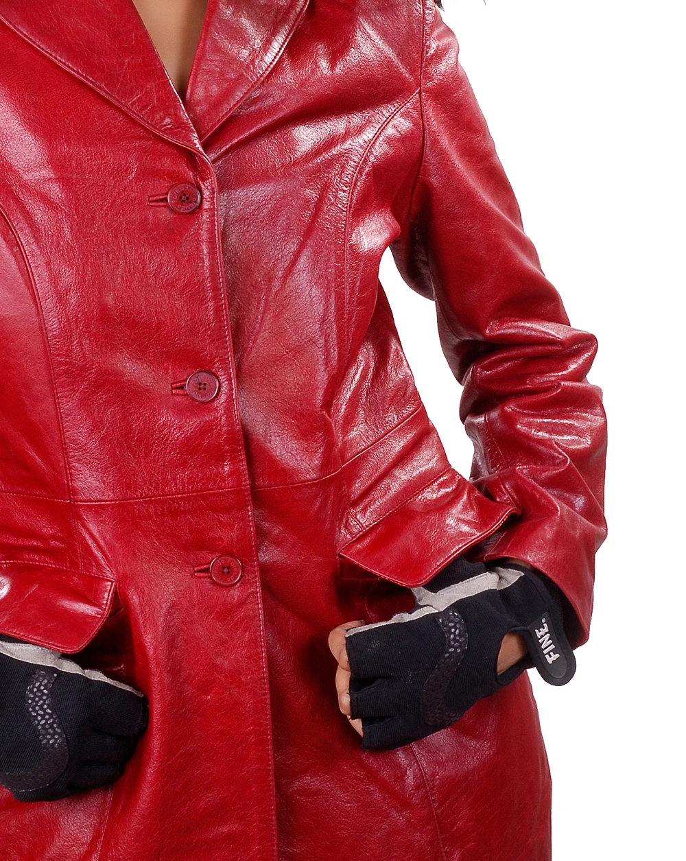 Womens Leather Coat Medium