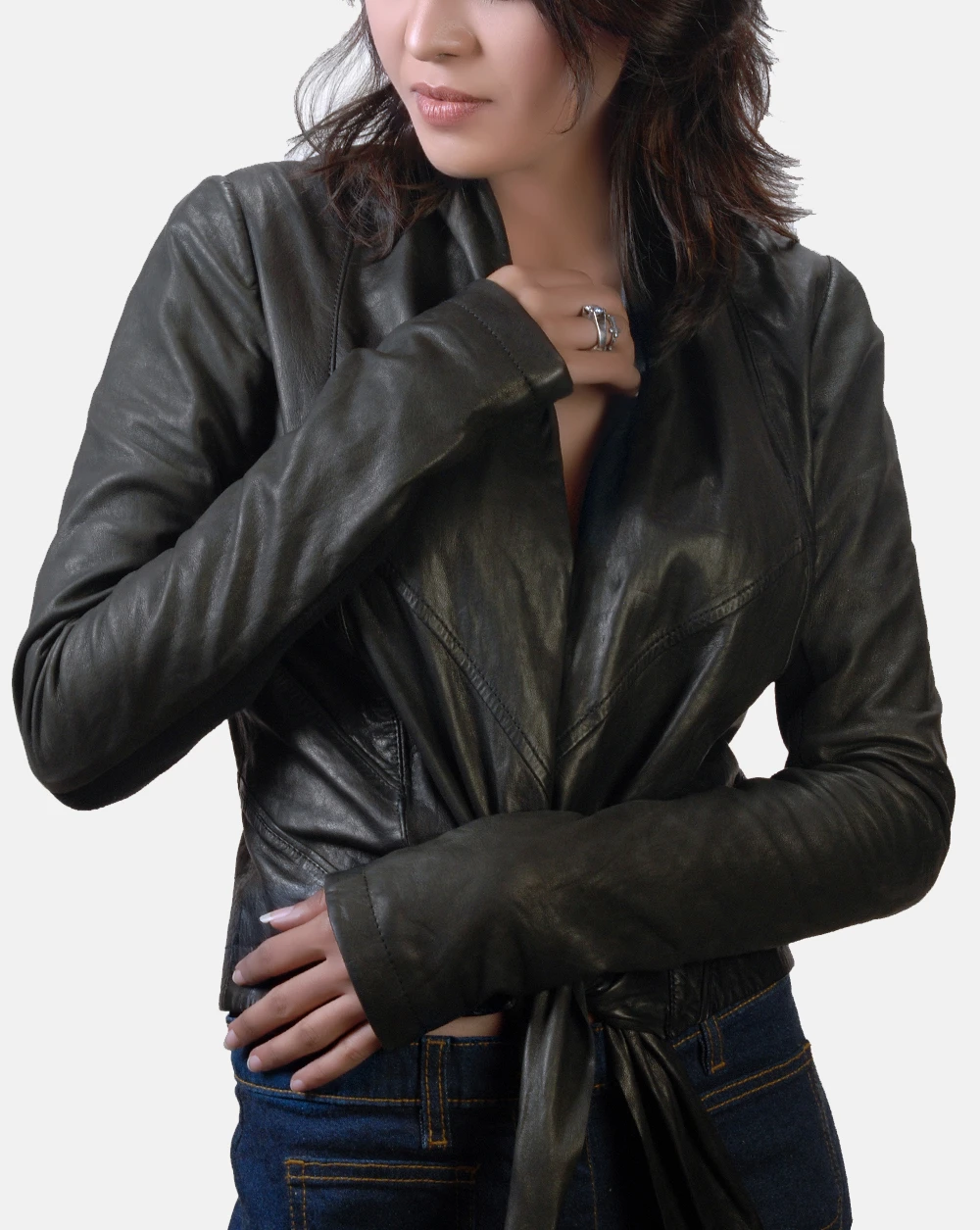 Women Un-lined Leather Jacket